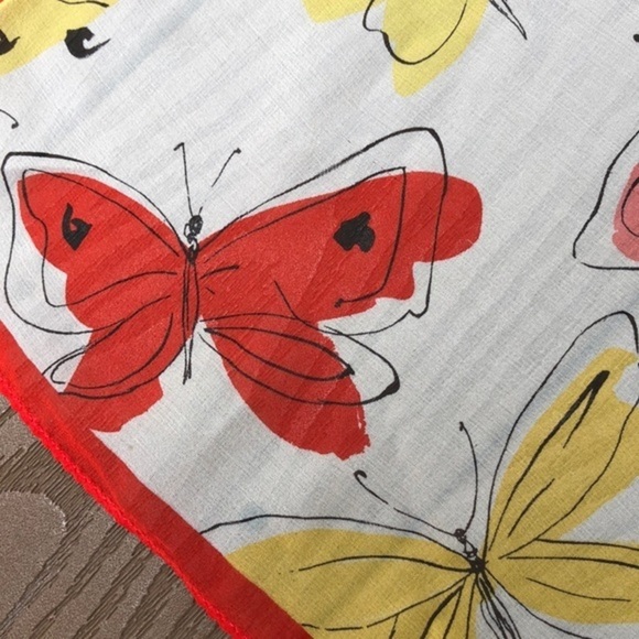 Echo Vintage sheer silk dainty butterfly scarf - Picture 6 of 8